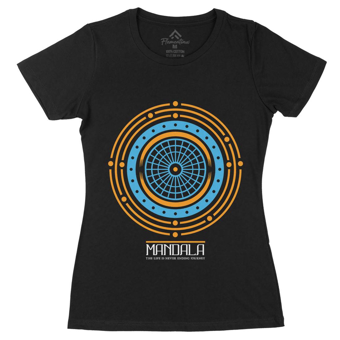 Mandala Womens Organic Crew Neck T-Shirt Quotes A342