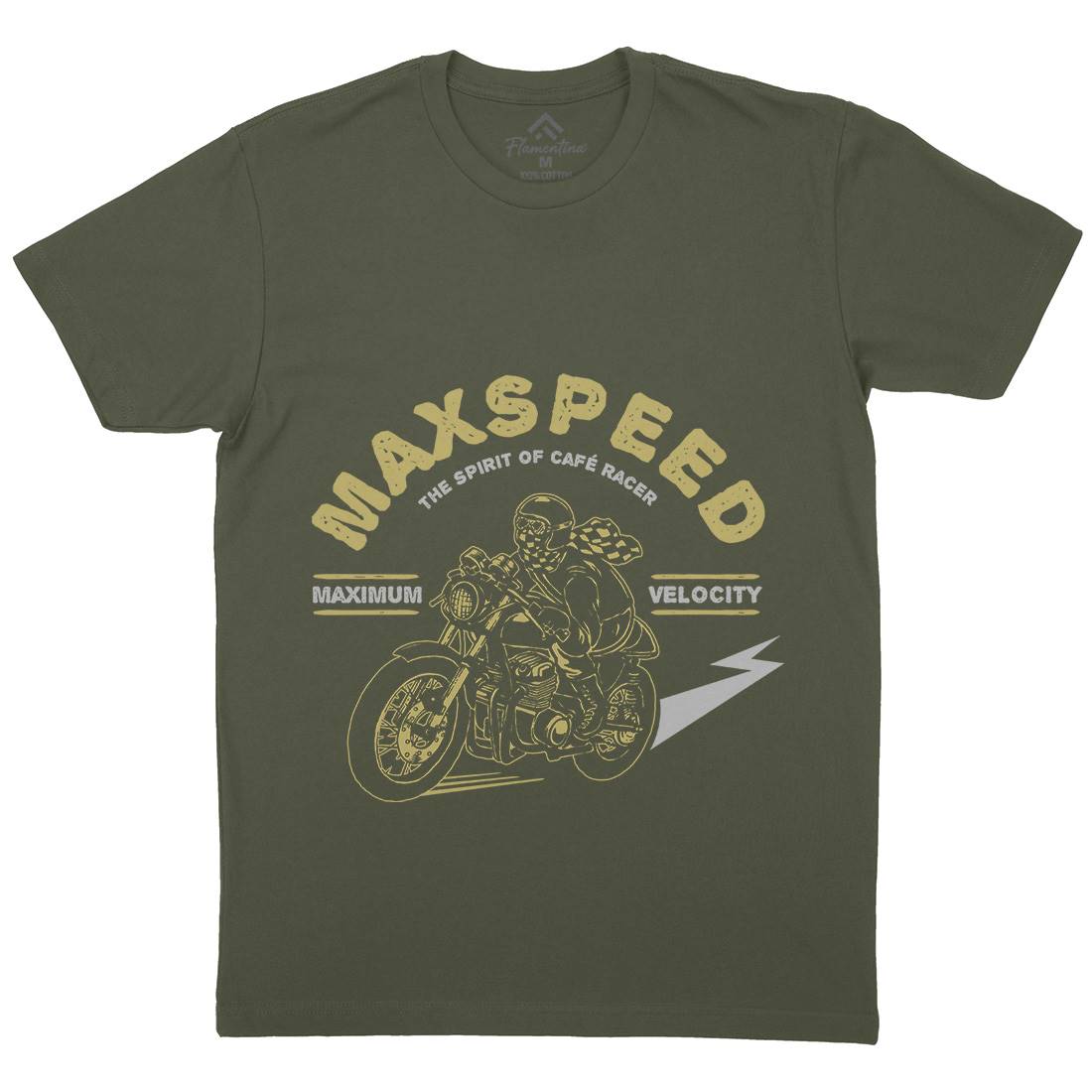 Max Speed Mens Organic Crew Neck T-Shirt Motorcycles A343