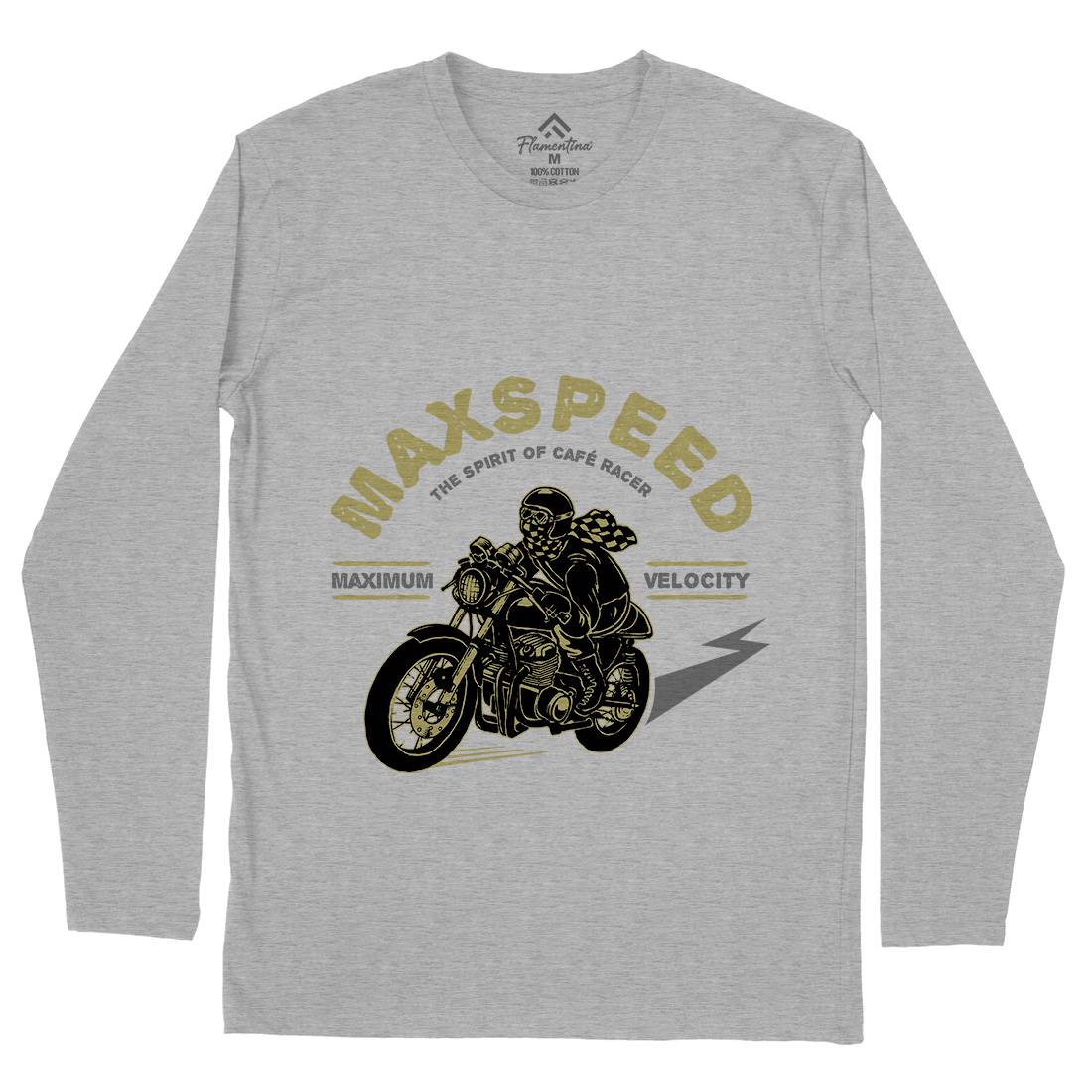 Max Speed Mens Long Sleeve T-Shirt Motorcycles A343