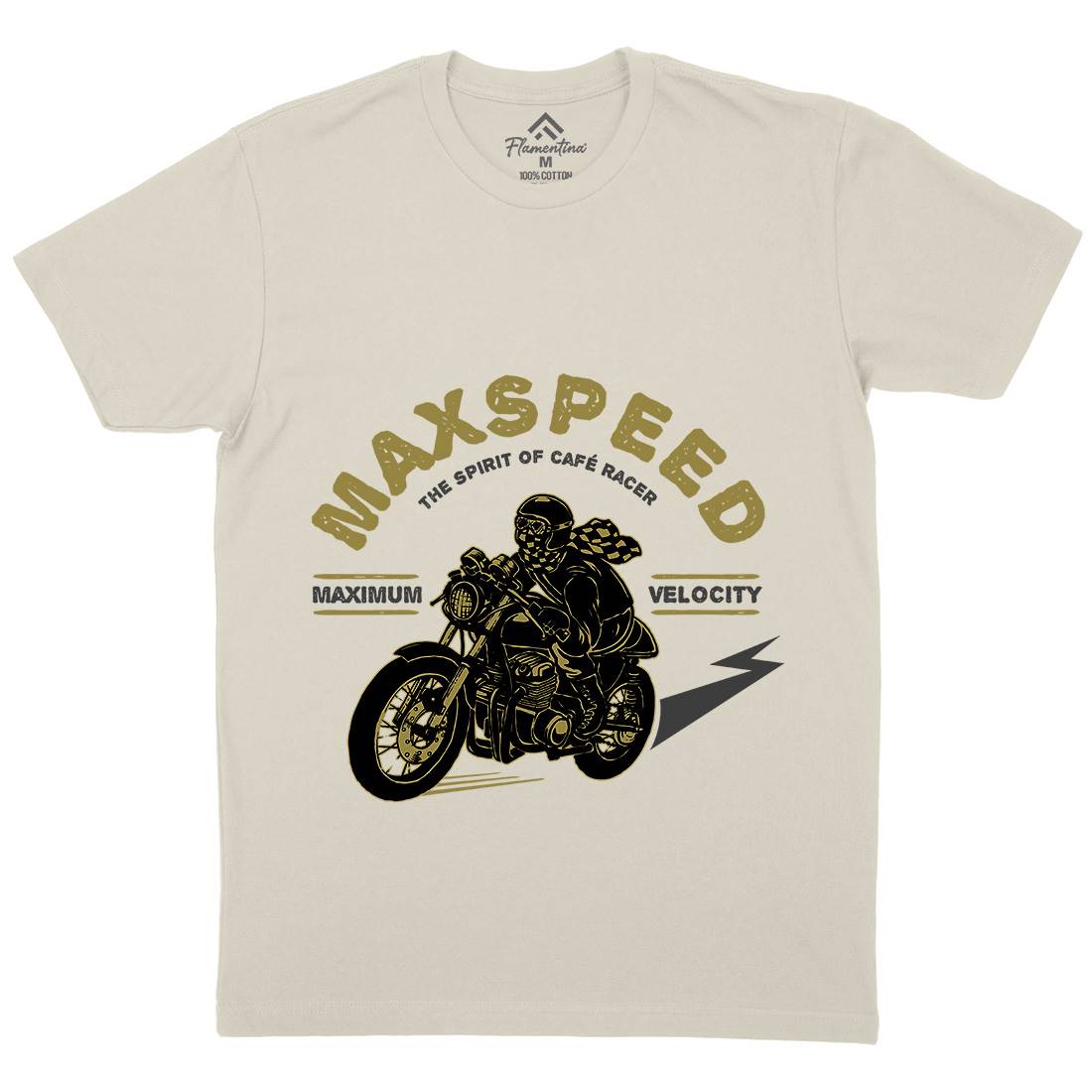 Max Speed Mens Organic Crew Neck T-Shirt Motorcycles A343