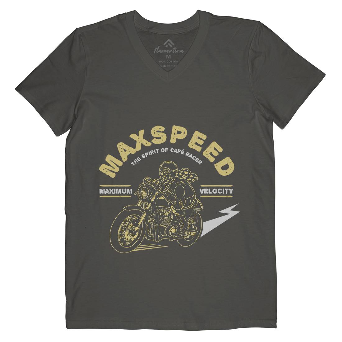 Max Speed Mens V-Neck T-Shirt Motorcycles A343
