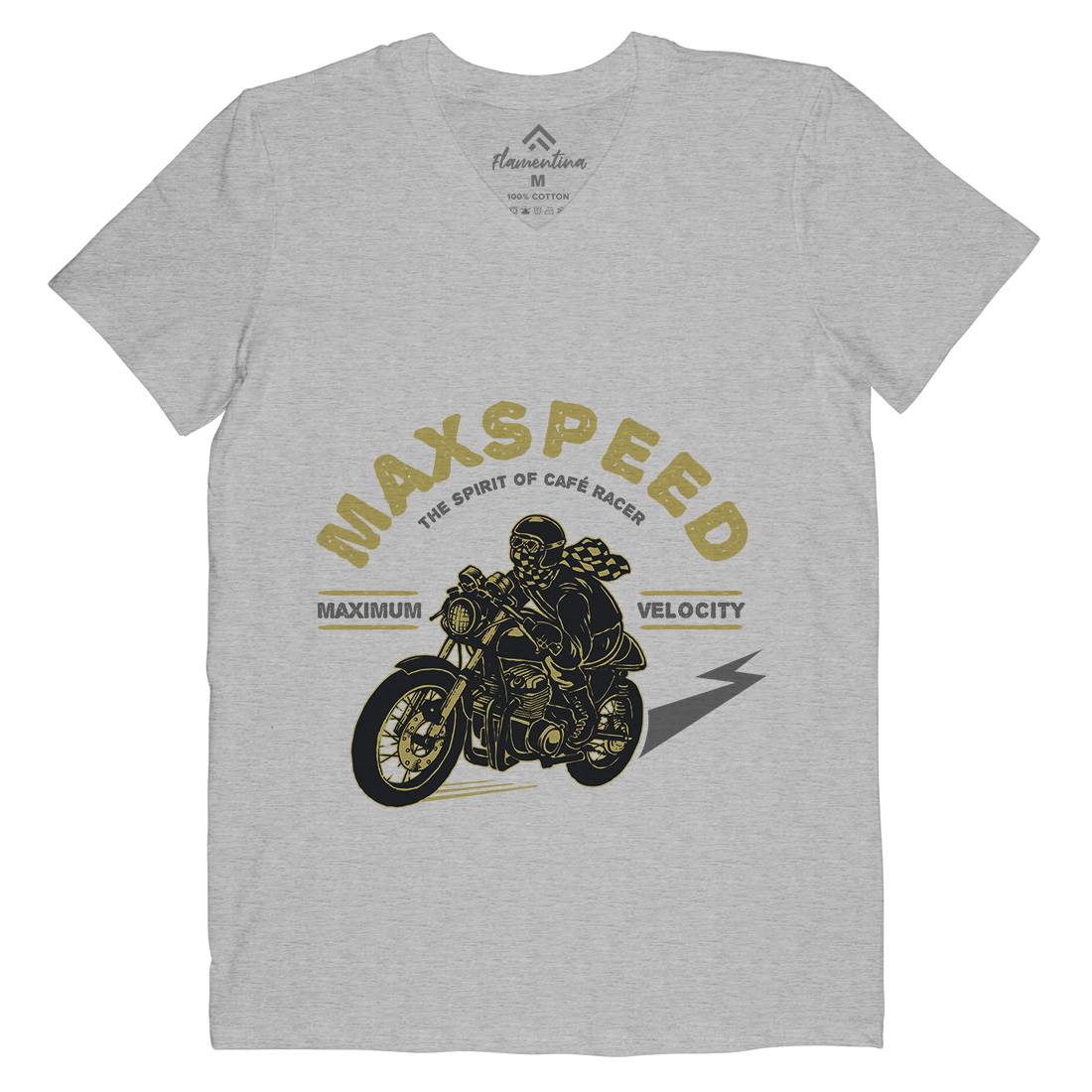 Max Speed Mens V-Neck T-Shirt Motorcycles A343