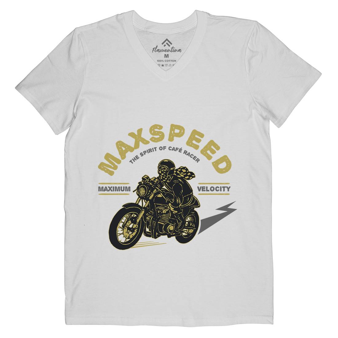 Max Speed Mens Organic V-Neck T-Shirt Motorcycles A343