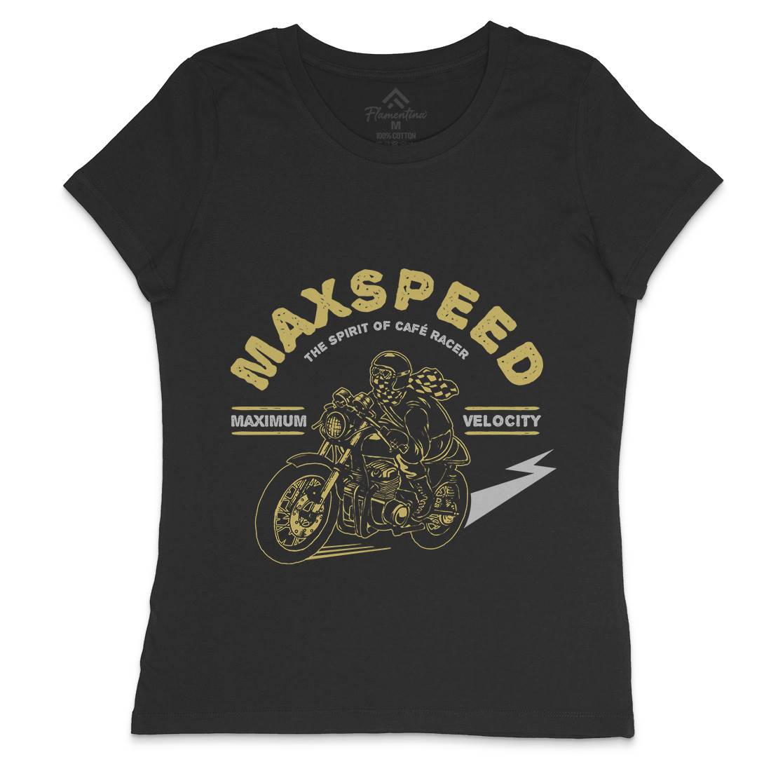 Max Speed Womens Crew Neck T-Shirt Motorcycles A343