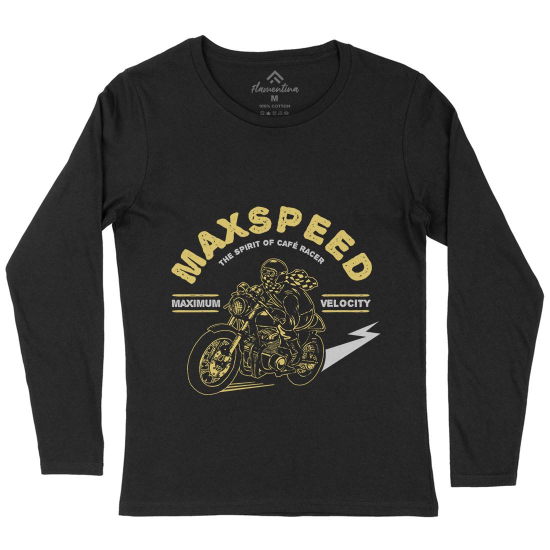 Max Speed Womens Long Sleeve T-Shirt Motorcycles A343