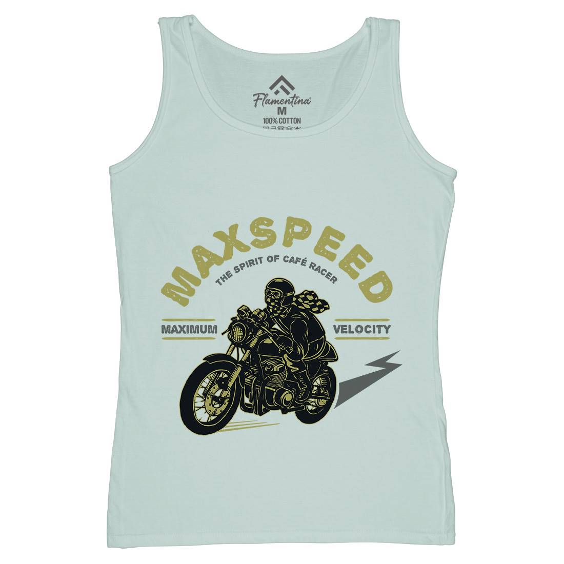 Max Speed Womens Organic Tank Top Vest Motorcycles A343