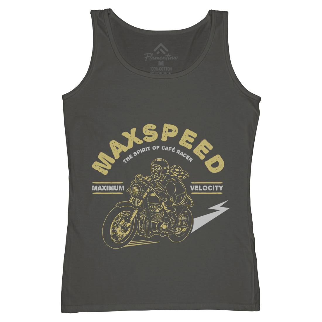 Max Speed Womens Organic Tank Top Vest Motorcycles A343