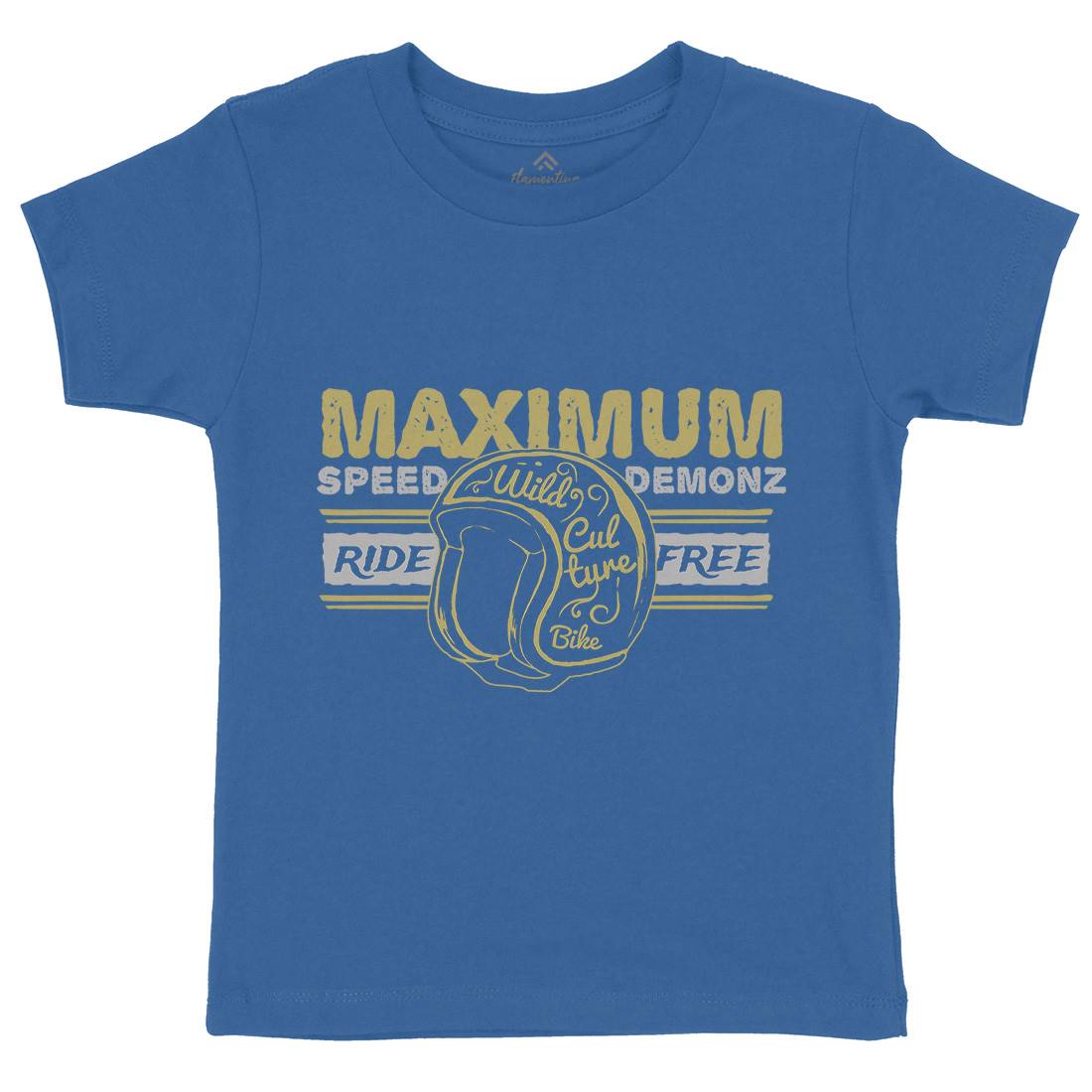 Maximum Speed Kids Organic Crew Neck T-Shirt Motorcycles A344