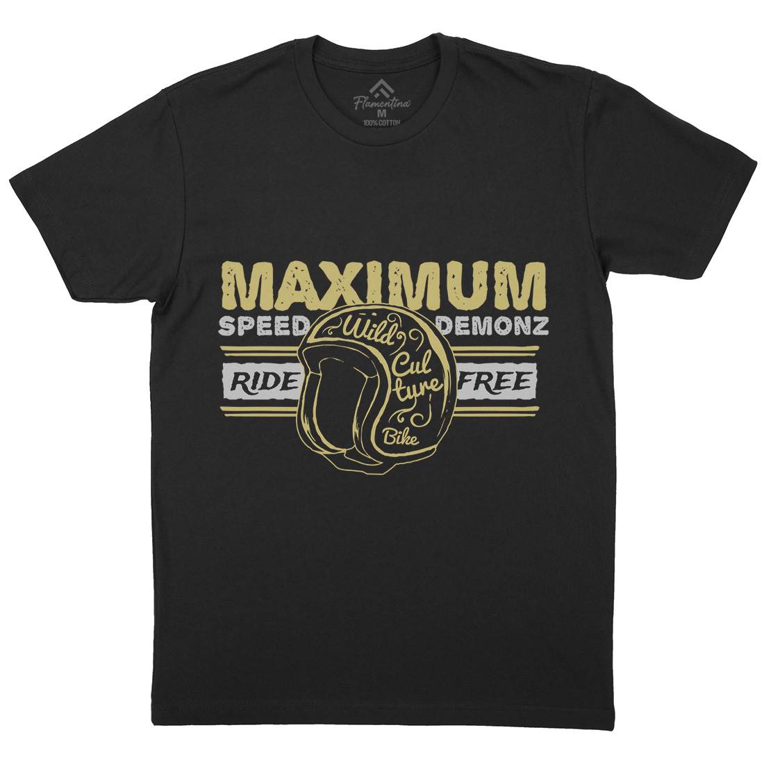 Maximum Speed Mens Organic Crew Neck T-Shirt Motorcycles A344
