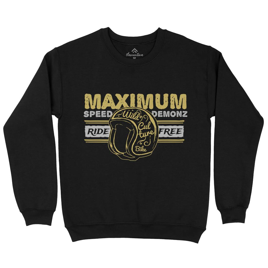 Maximum Speed Mens Crew Neck Sweatshirt Motorcycles A344