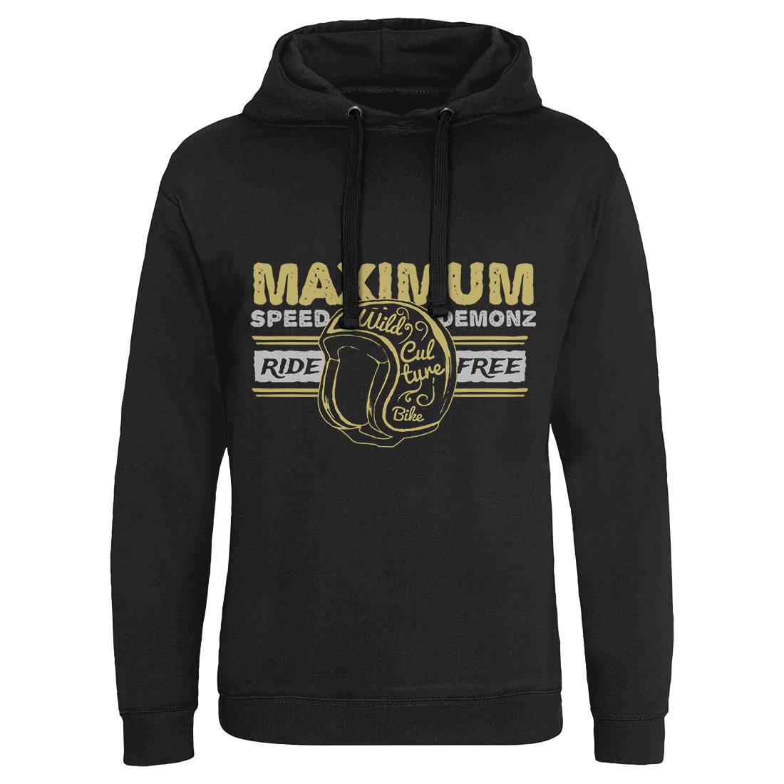 Maximum Speed Mens Hoodie Without Pocket Motorcycles A344