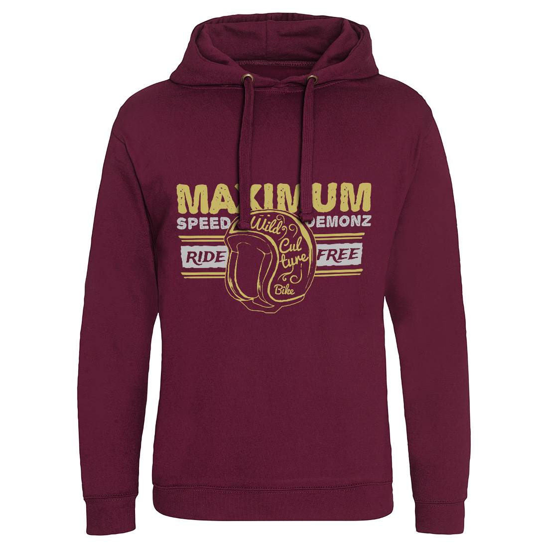 Maximum Speed Mens Hoodie Without Pocket Motorcycles A344