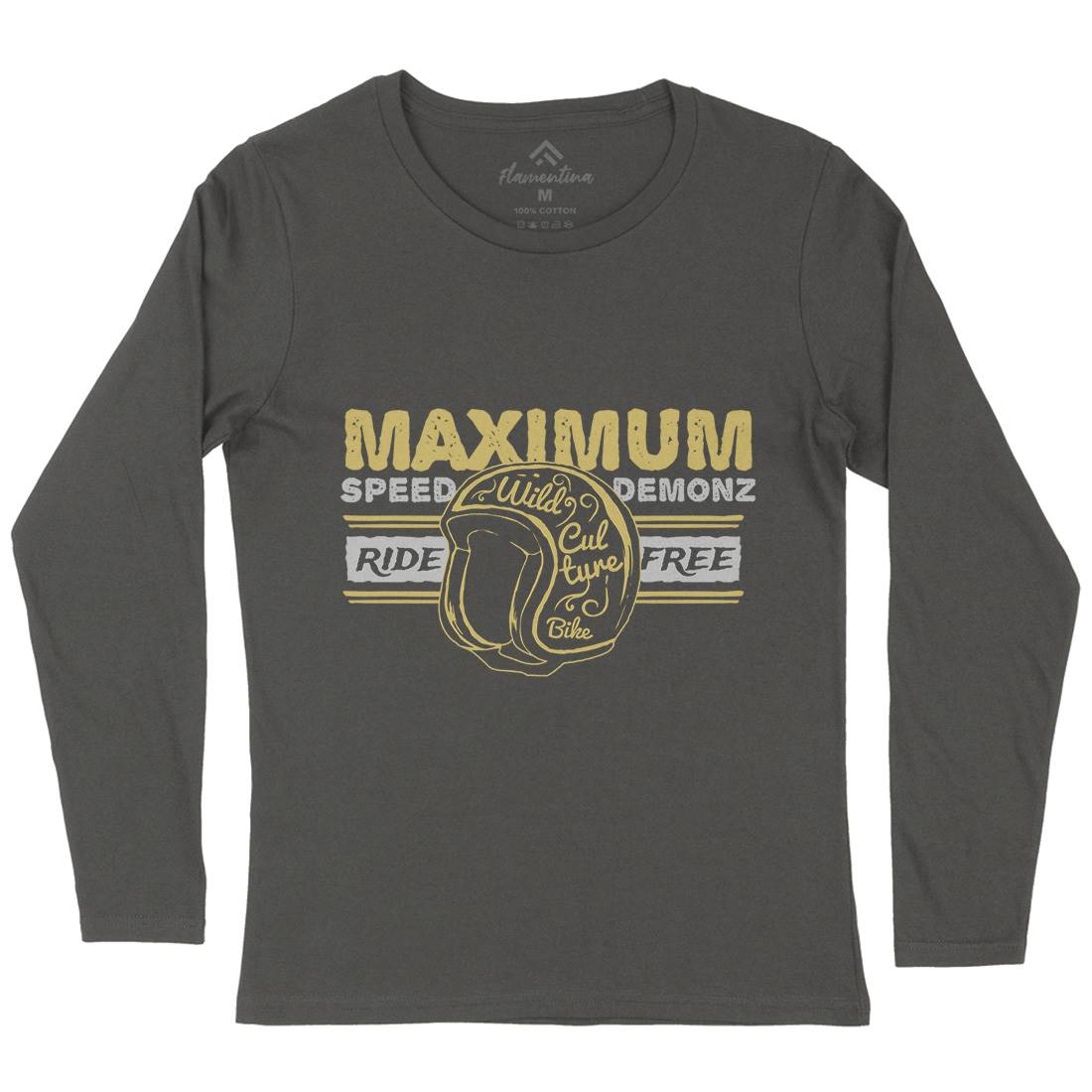 Maximum Speed Womens Long Sleeve T-Shirt Motorcycles A344