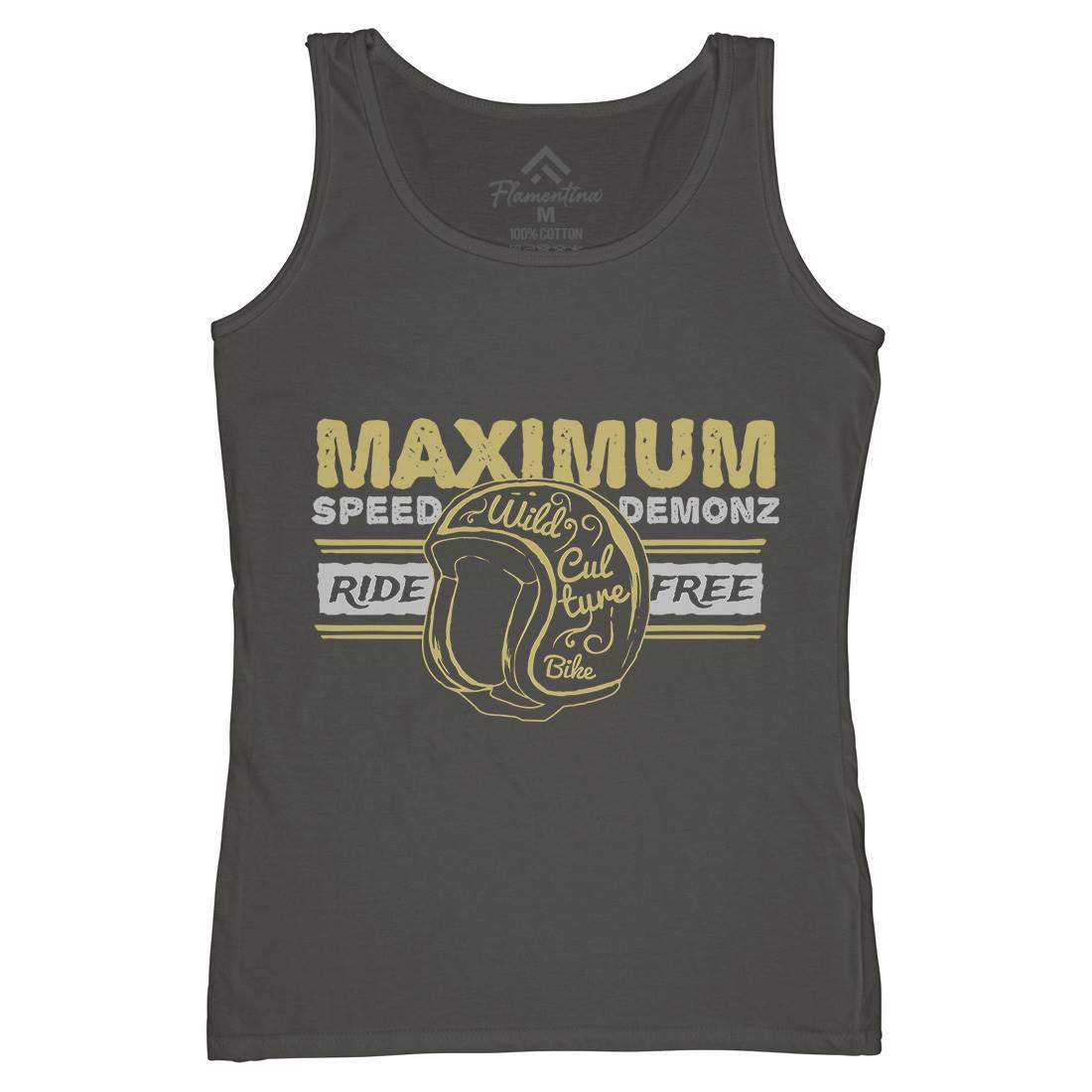Maximum Speed Womens Organic Tank Top Vest Motorcycles A344