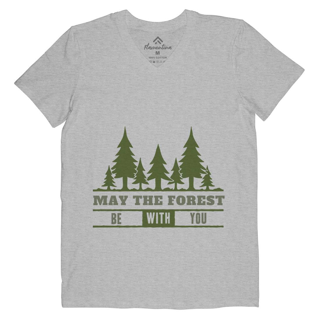May The Forest Be With You Mens V-Neck T-Shirt Nature A345