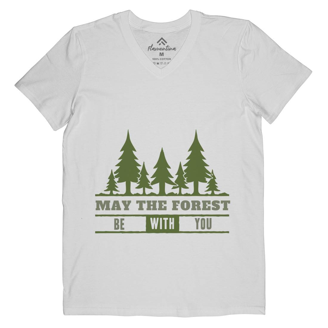 May The Forest Be With You Mens V-Neck T-Shirt Nature A345