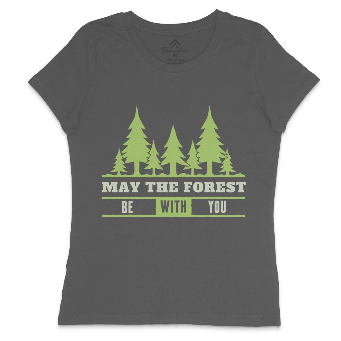 May The Forest Be With You Womens Crew Neck T-Shirt Nature A345