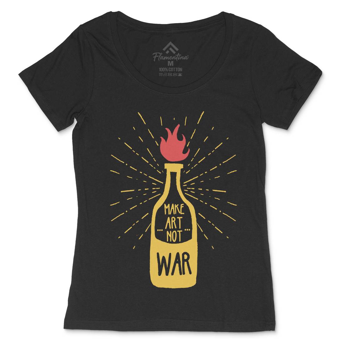 Molotov Solution Womens Scoop Neck T-Shirt Retro A347