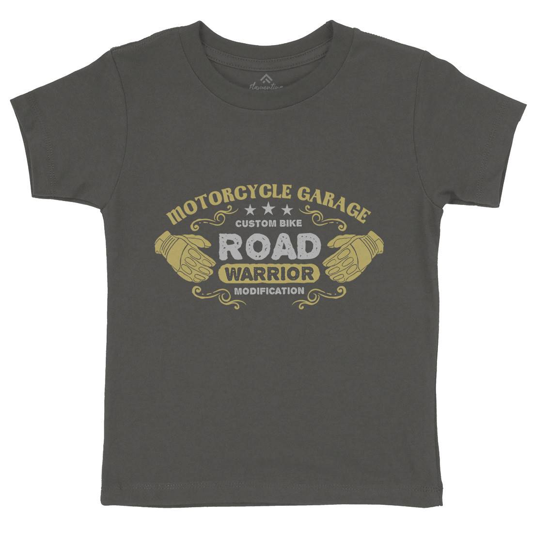 Garage Kids Organic Crew Neck T-Shirt Motorcycles A348