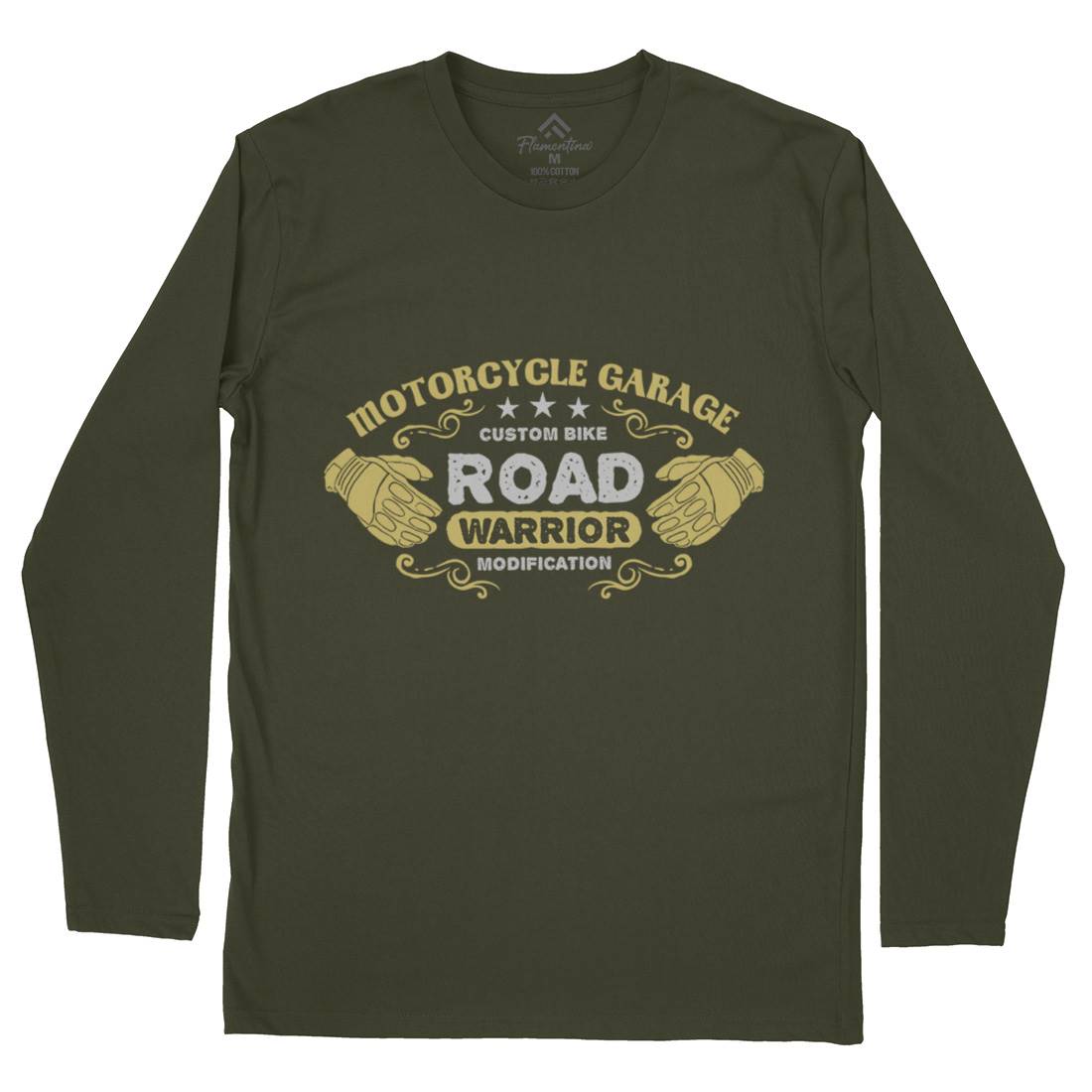 Garage Mens Long Sleeve T-Shirt Motorcycles A348