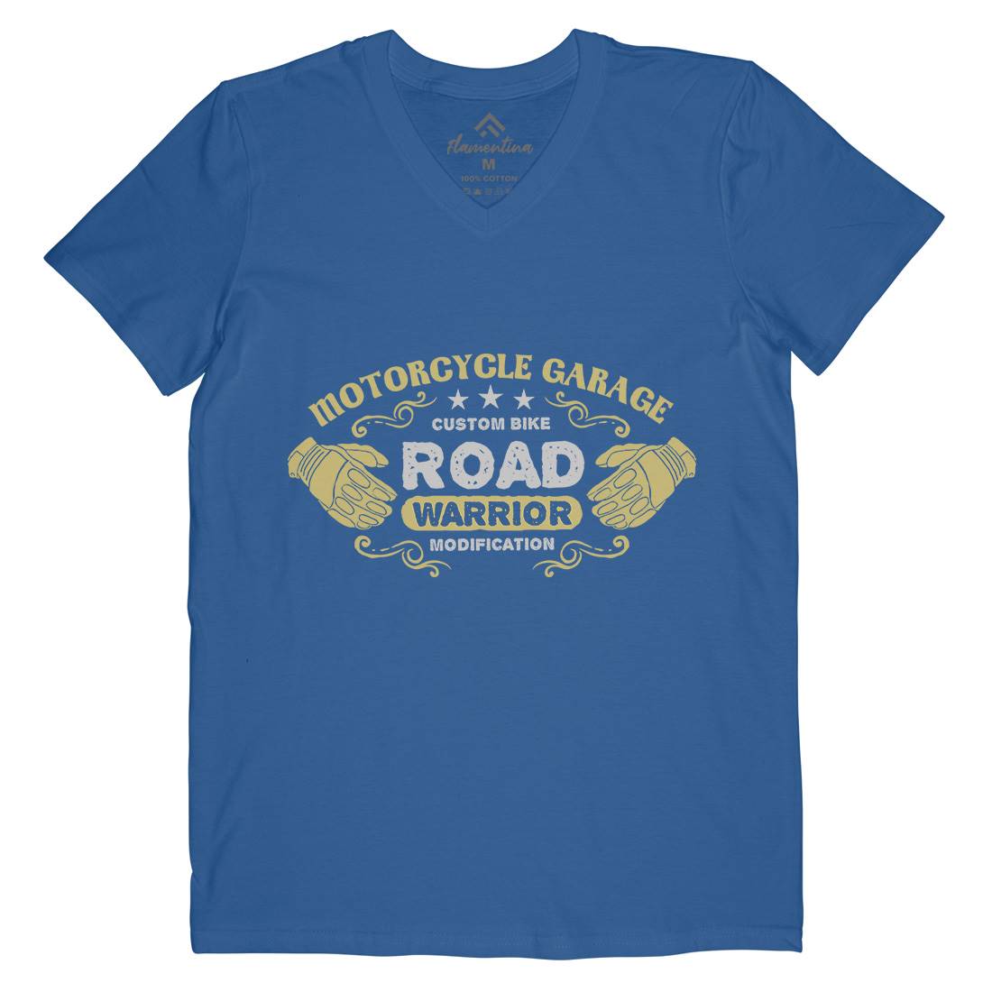 Garage Mens V-Neck T-Shirt Motorcycles A348