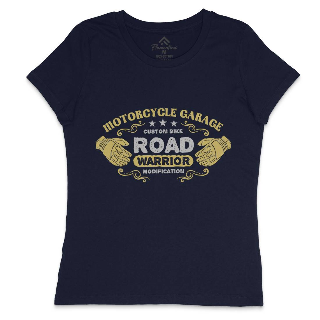 Garage Womens Crew Neck T-Shirt Motorcycles A348