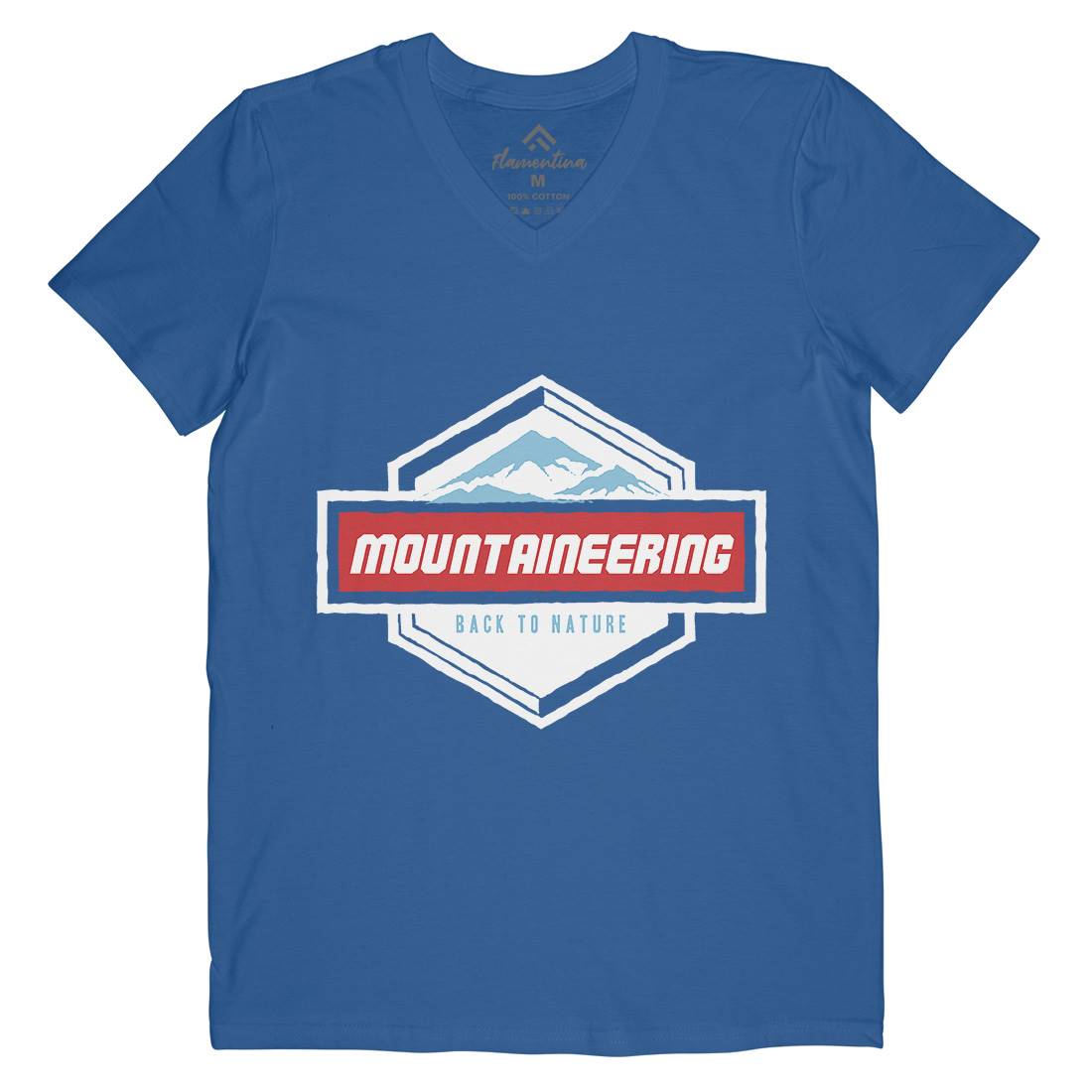 Mountaineering Mens V-Neck T-Shirt Nature A350