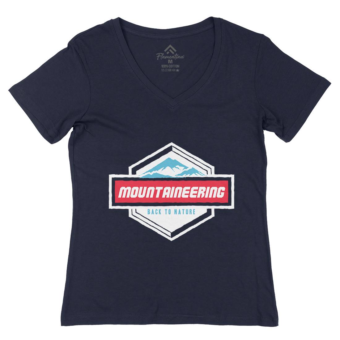 Mountaineering Womens Organic V-Neck T-Shirt Nature A350