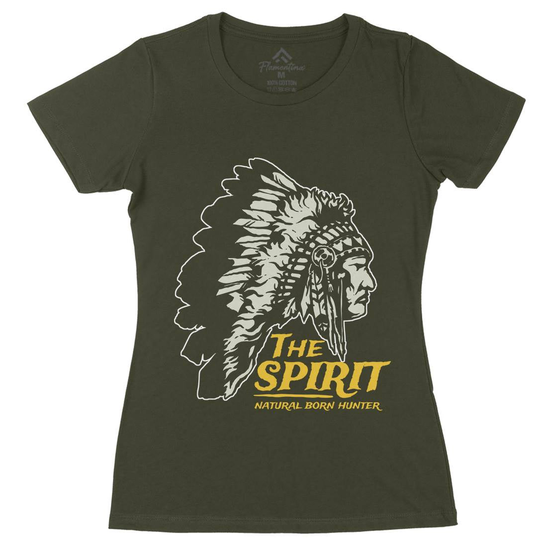 Natural Born Hunter Womens Organic Crew Neck T-Shirt American A351