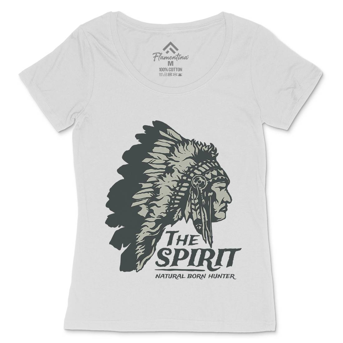 Natural Born Hunter Womens Scoop Neck T-Shirt American A351