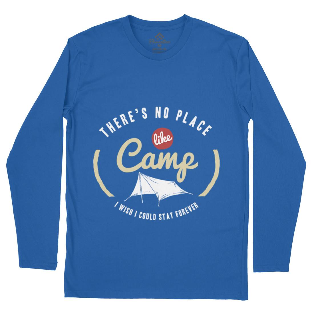 No Place Like Camp Mens Long Sleeve T-Shirt Nature A353