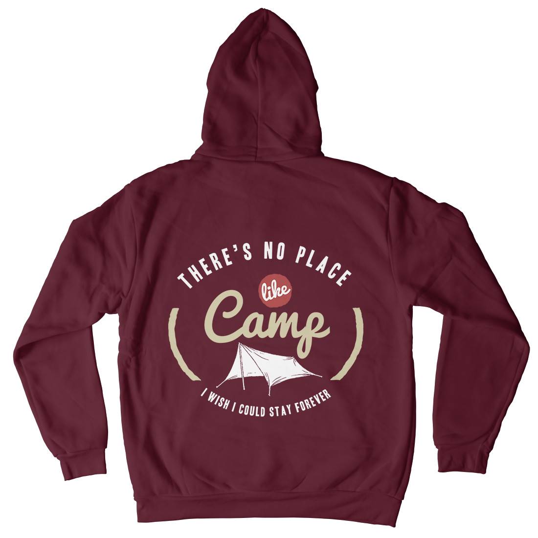 No Place Like Camp Kids Crew Neck Hoodie Nature A353