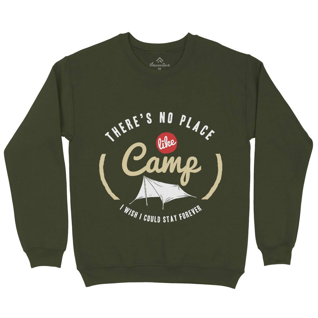 No Place Like Camp Mens Crew Neck Sweatshirt Nature A353