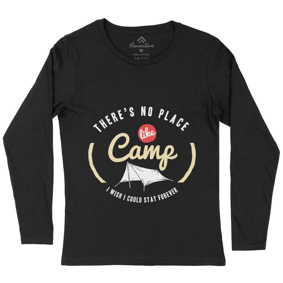 No Place Like Camp Womens Long Sleeve T-Shirt Nature A353