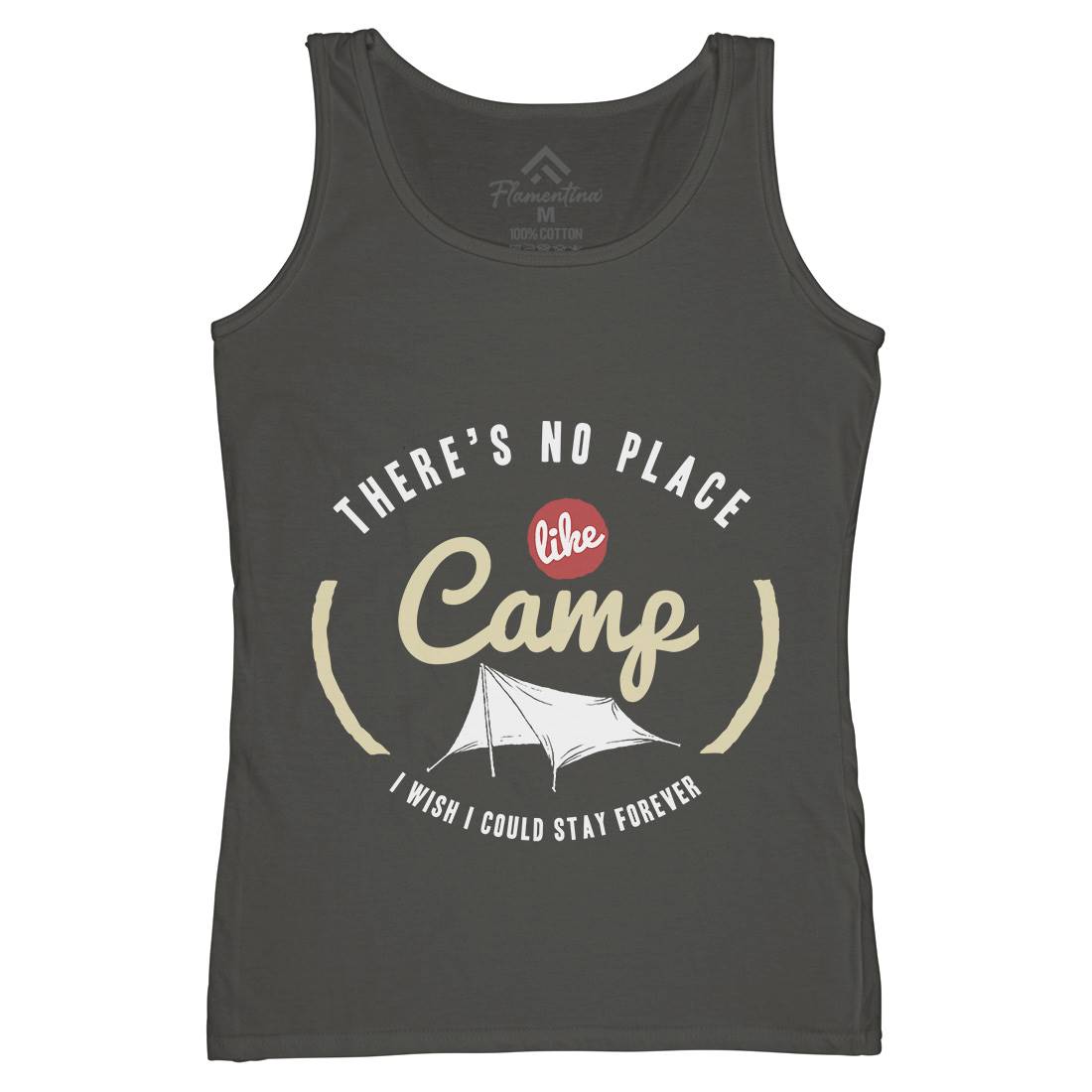 No Place Like Camp Womens Organic Tank Top Vest Nature A353