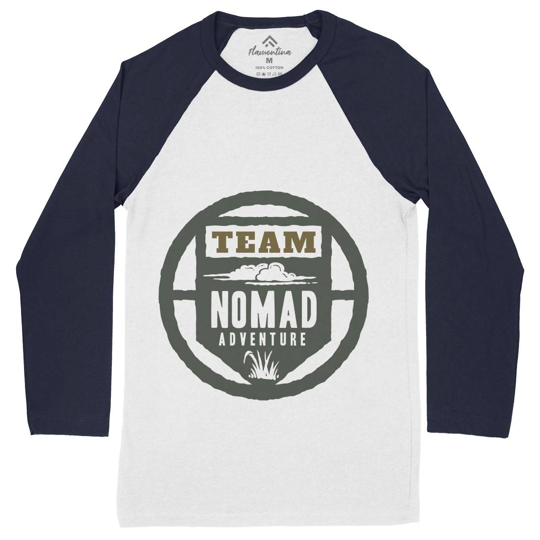Nomad Mens Long Sleeve Baseball T-Shirt Nature A354