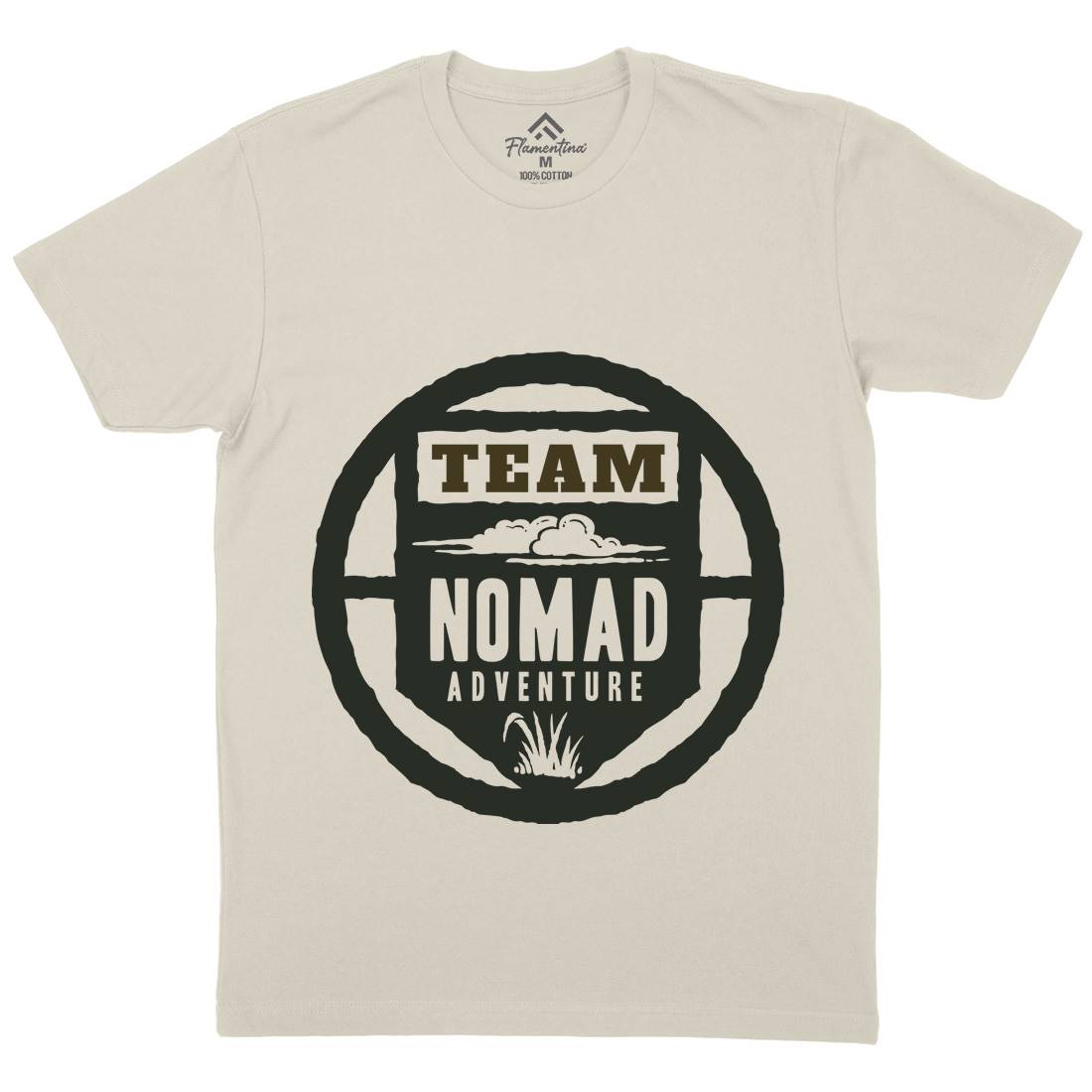 Nomad Mens Organic Crew Neck T-Shirt Nature A354