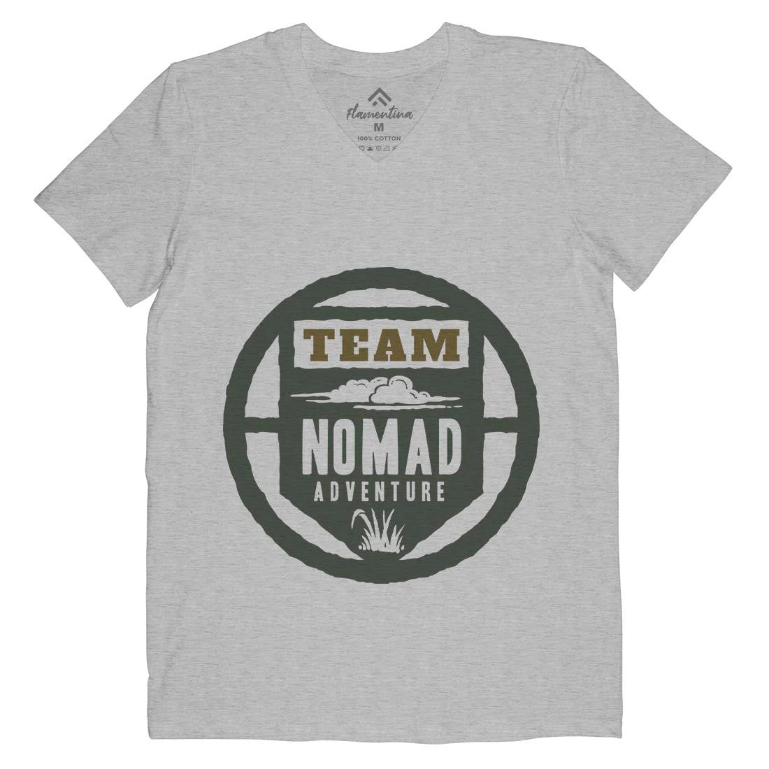 Nomad Mens Organic V-Neck T-Shirt Nature A354