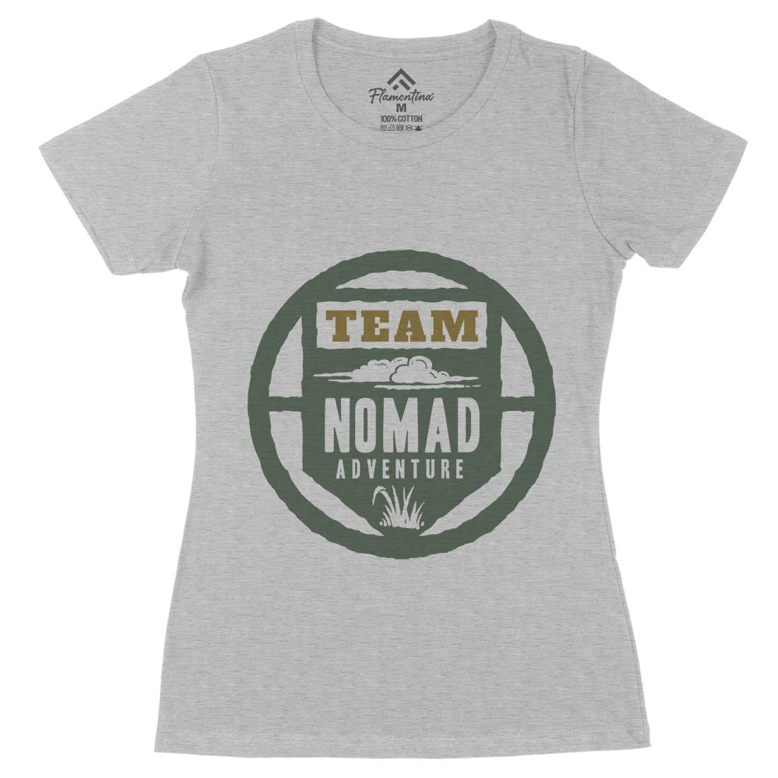 Nomad Womens Organic Crew Neck T-Shirt Nature A354
