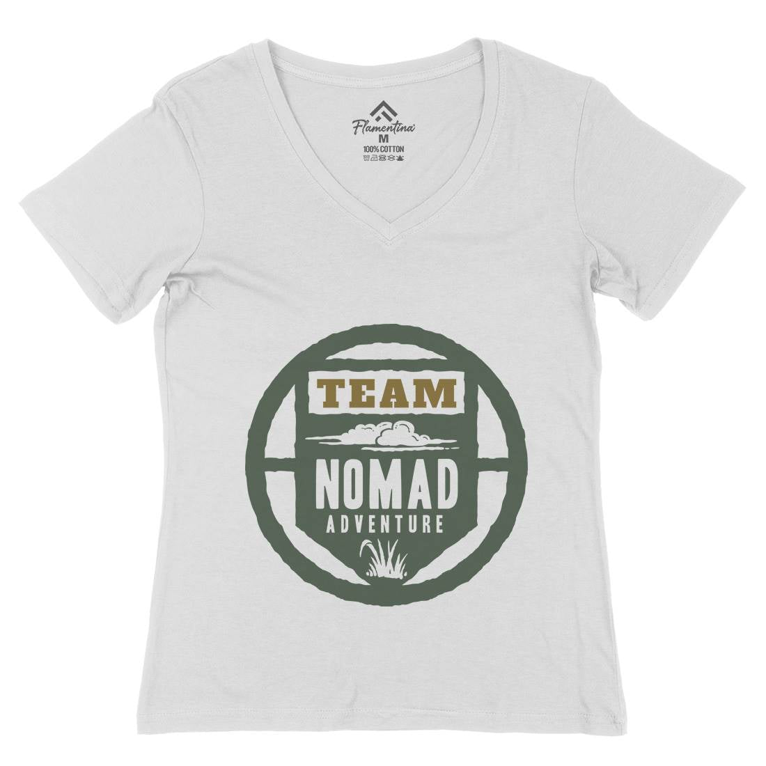 Nomad Womens Organic V-Neck T-Shirt Nature A354