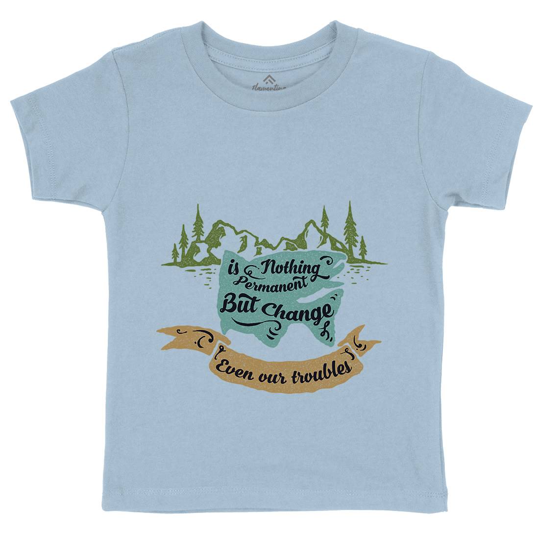 Nothing Is Permanent Kids Crew Neck T-Shirt Nature A355