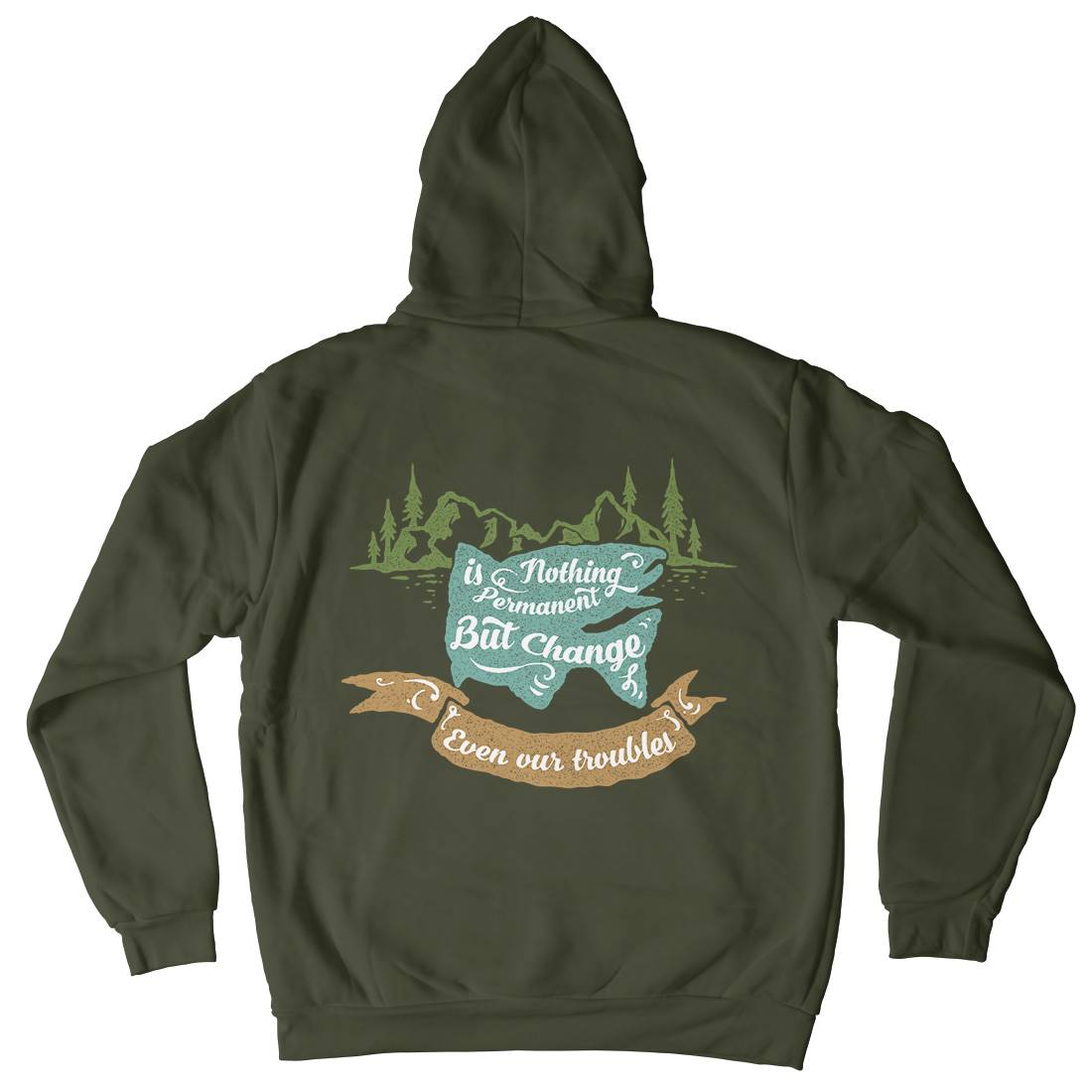 Nothing Is Permanent Kids Crew Neck Hoodie Nature A355