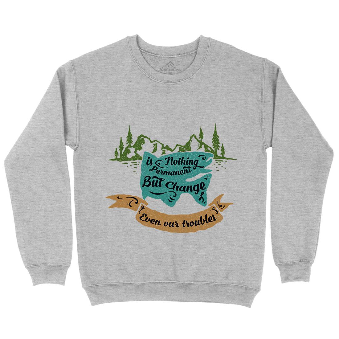 Nothing Is Permanent Mens Crew Neck Sweatshirt Nature A355