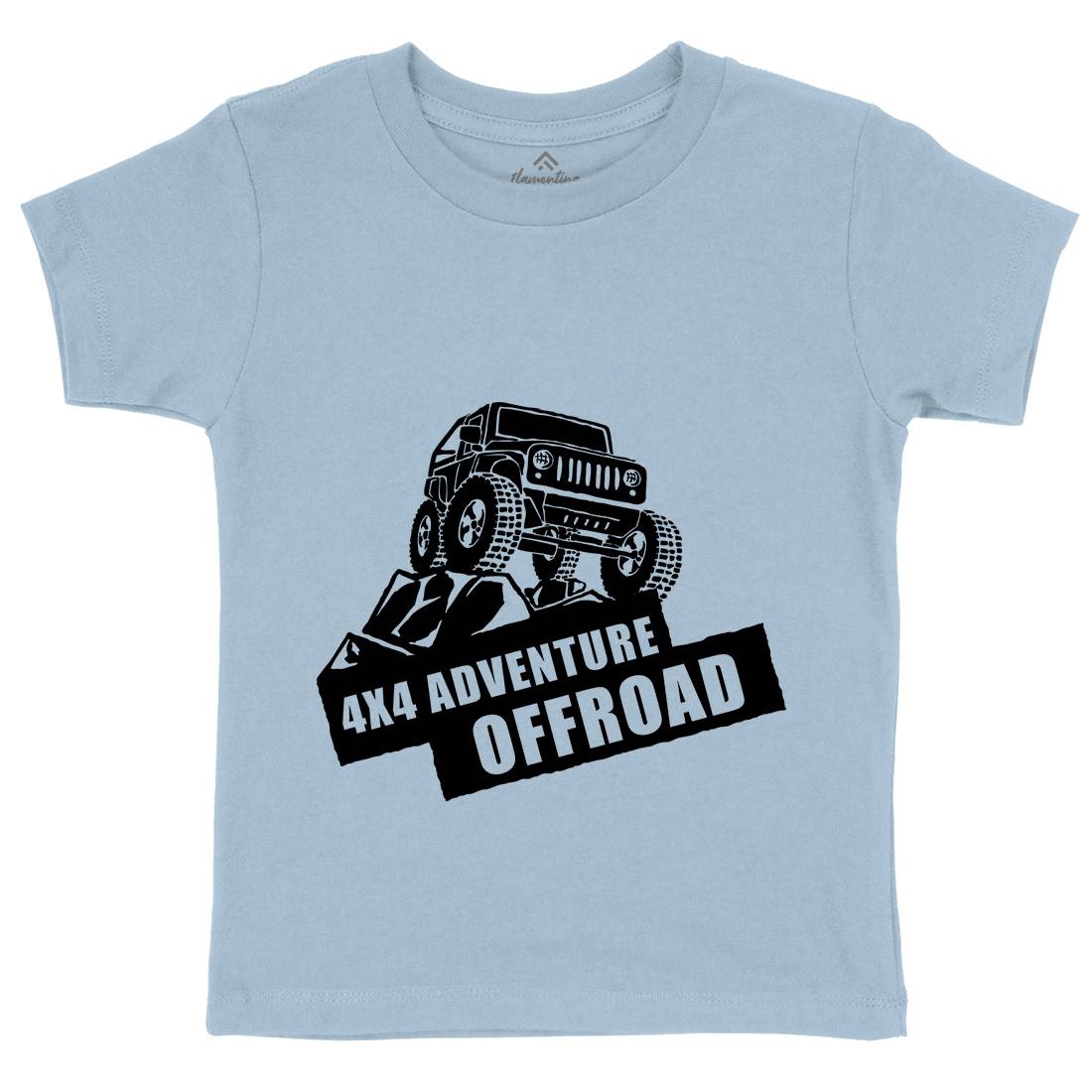 Offroad Adventure Kids Organic Crew Neck T-Shirt Vehicles A356