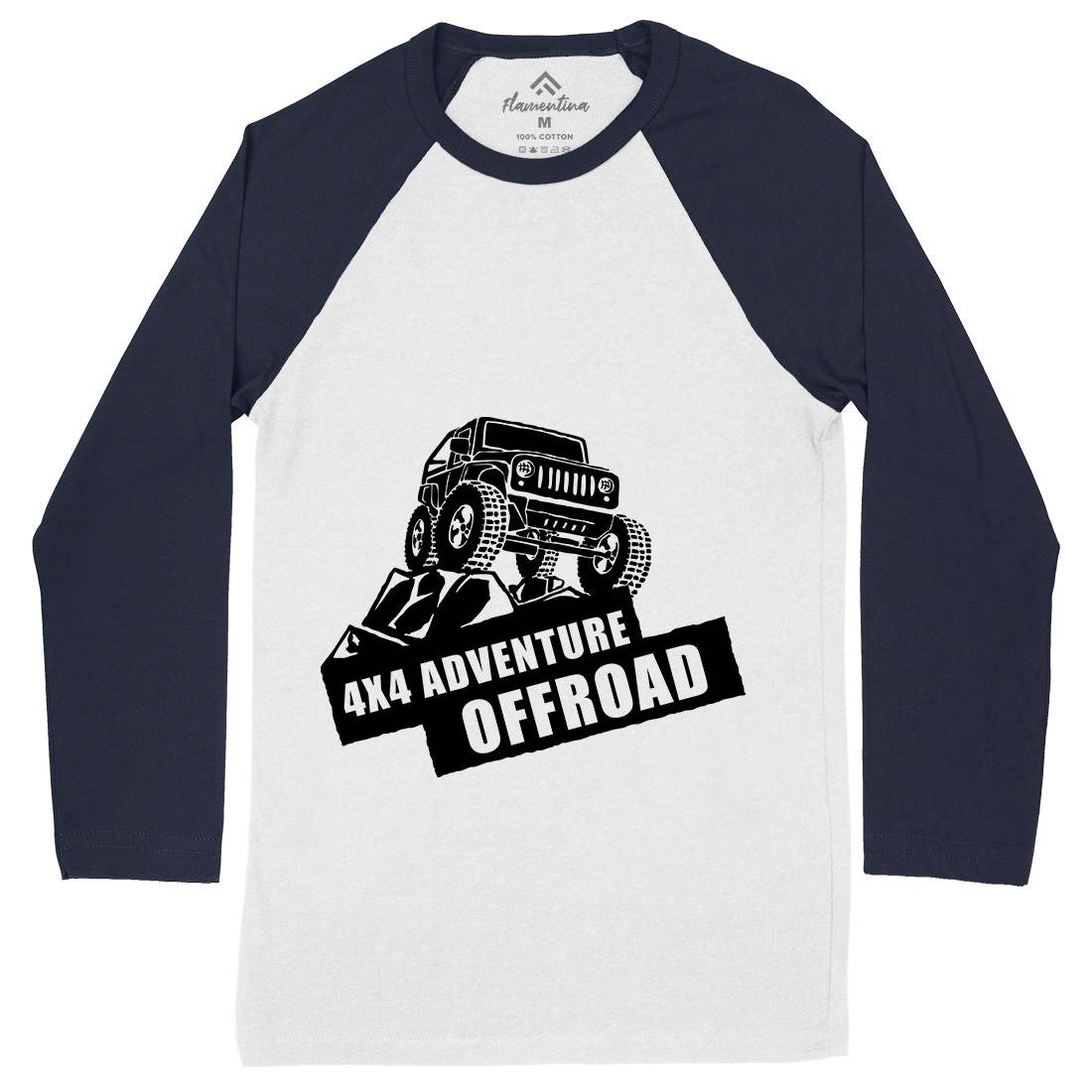 Offroad Adventure Mens Long Sleeve Baseball T-Shirt Vehicles A356