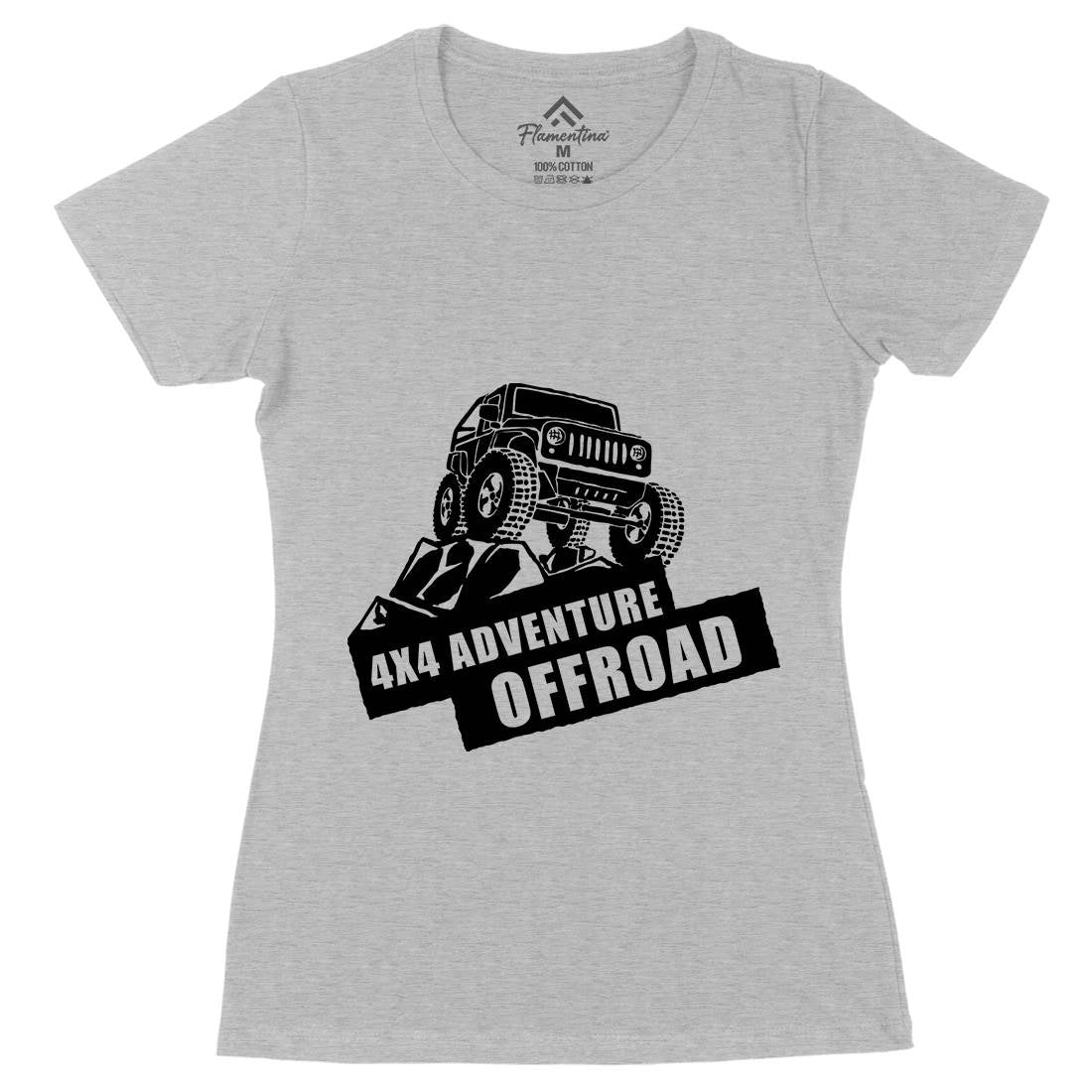 Offroad Adventure Womens Organic Crew Neck T-Shirt Vehicles A356
