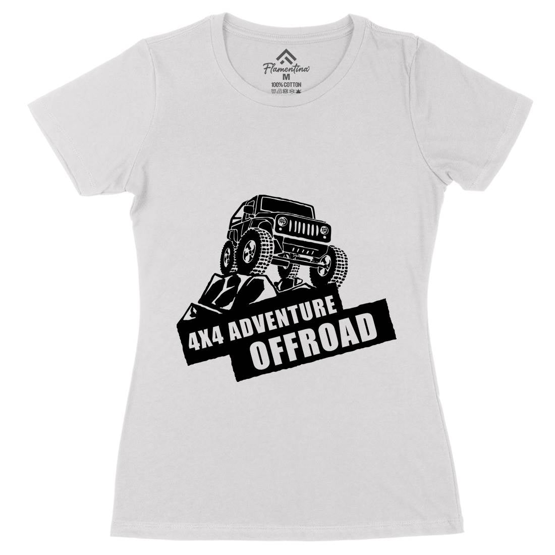 Offroad Adventure Womens Organic Crew Neck T-Shirt Vehicles A356