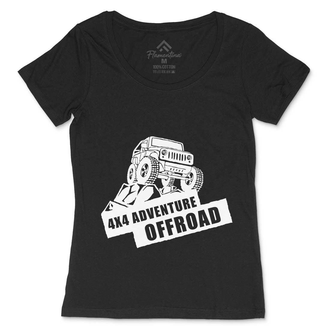 Offroad Adventure Womens Scoop Neck T-Shirt Vehicles A356