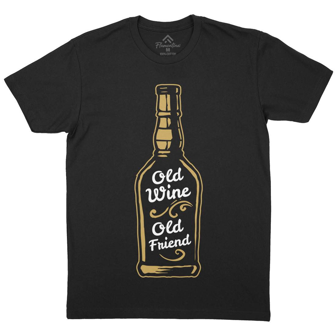 Old Wine Mens Crew Neck T-Shirt Quotes A357