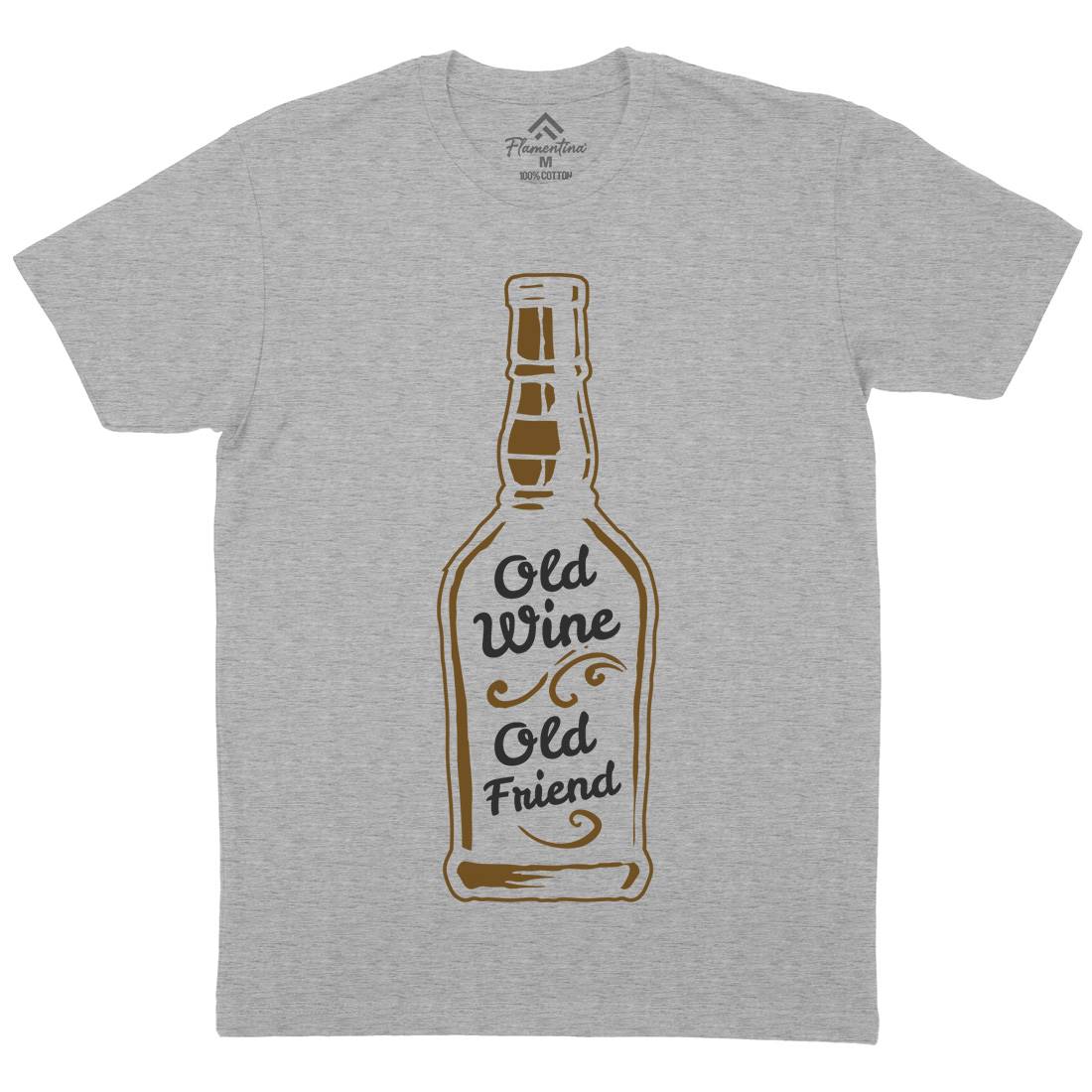 Old Wine Mens Crew Neck T-Shirt Quotes A357